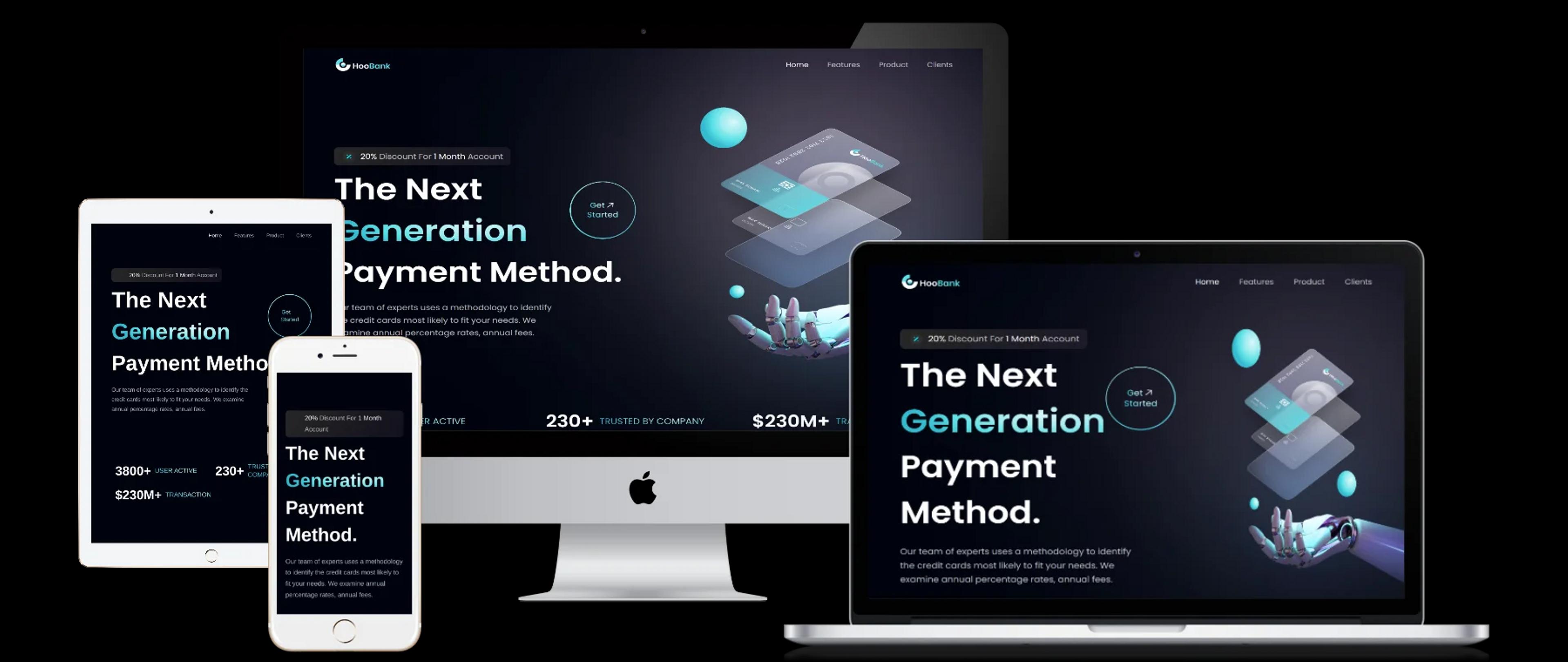 Modern Bank landing Page