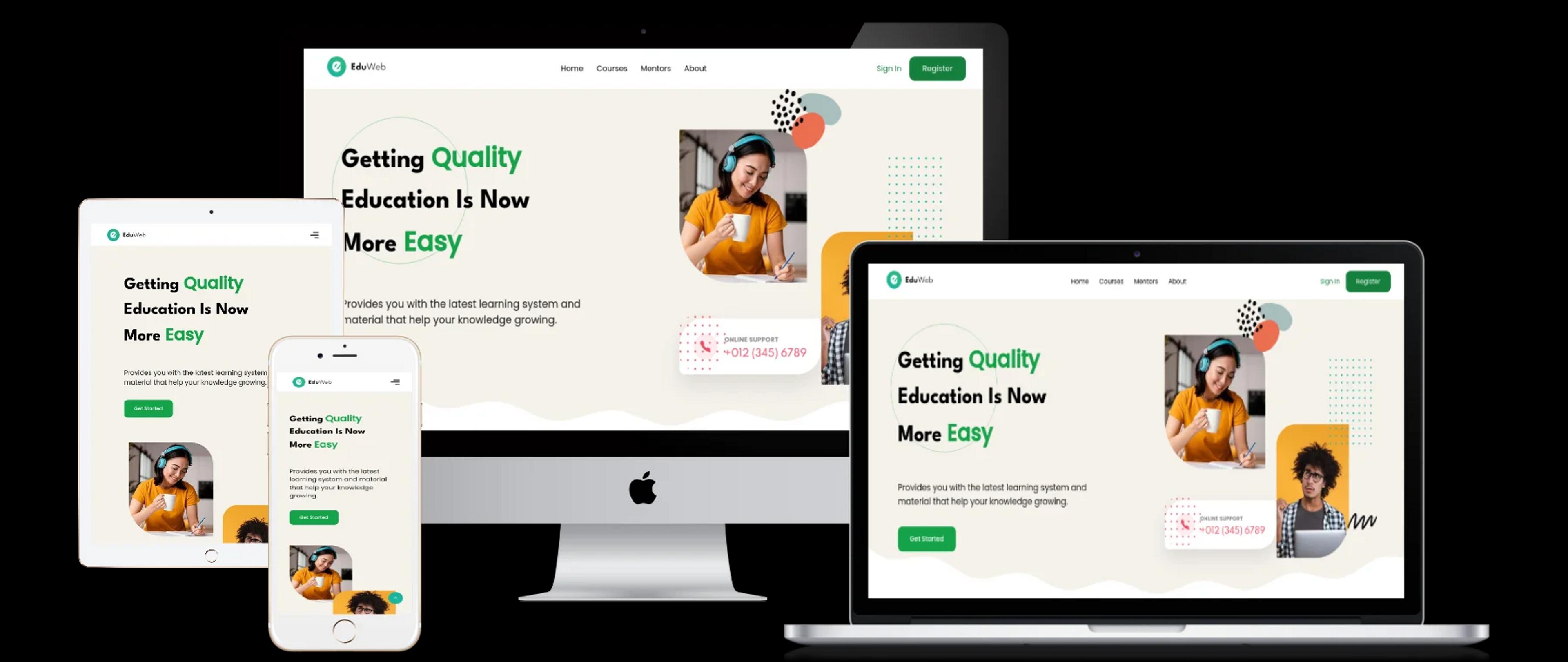 E-learning Landing Page EduWeb